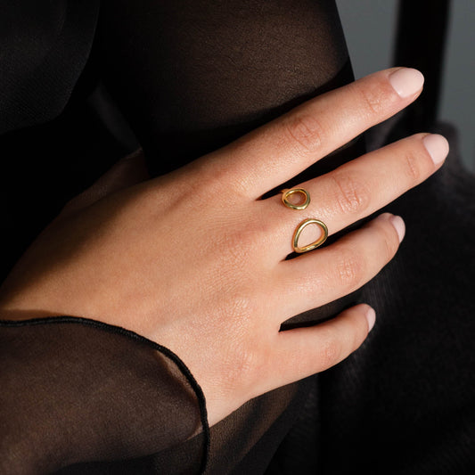 Double Circle Ring Gold