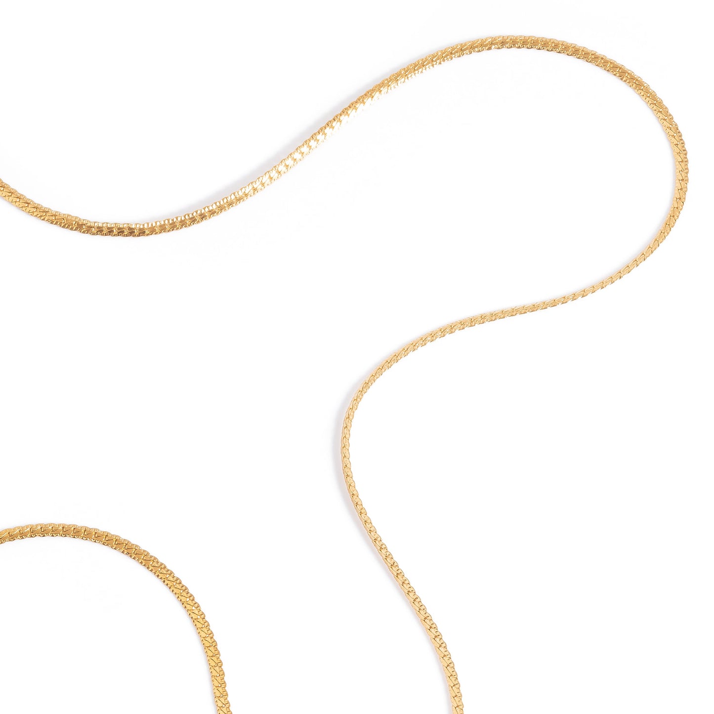 Gold Dainty Curb Chain Necklace