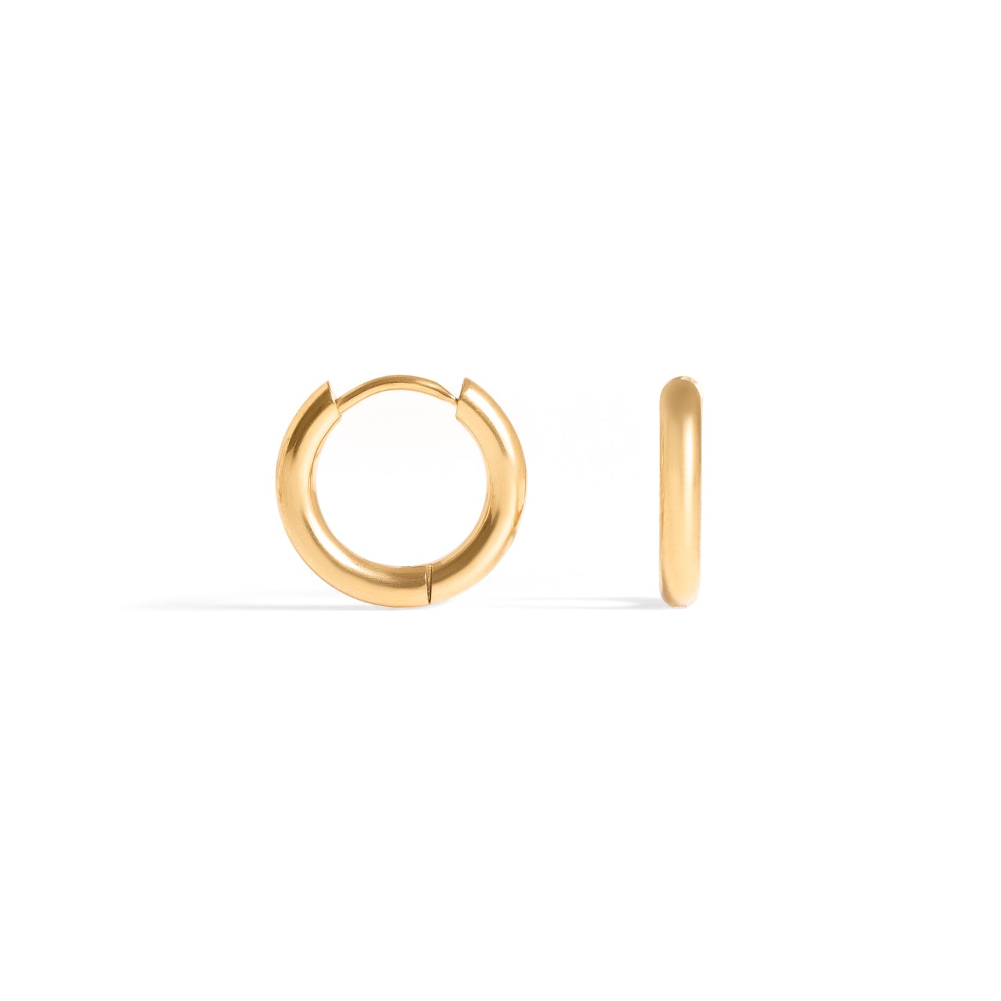Gold Feather Hoop Earrings s
