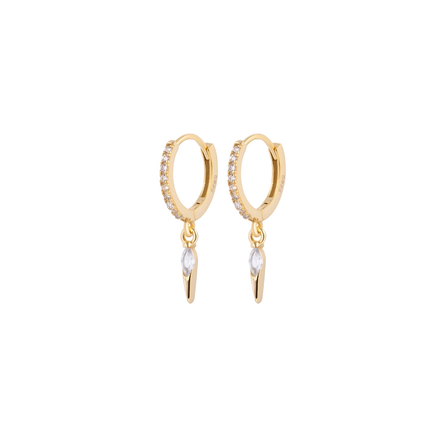 Icicle Hoop Earrings - Clear
