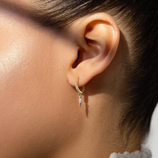 Icicle Hoop Earrings - Clear 1