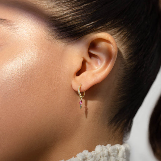 Icicle Hoop Earrings - Rose 1