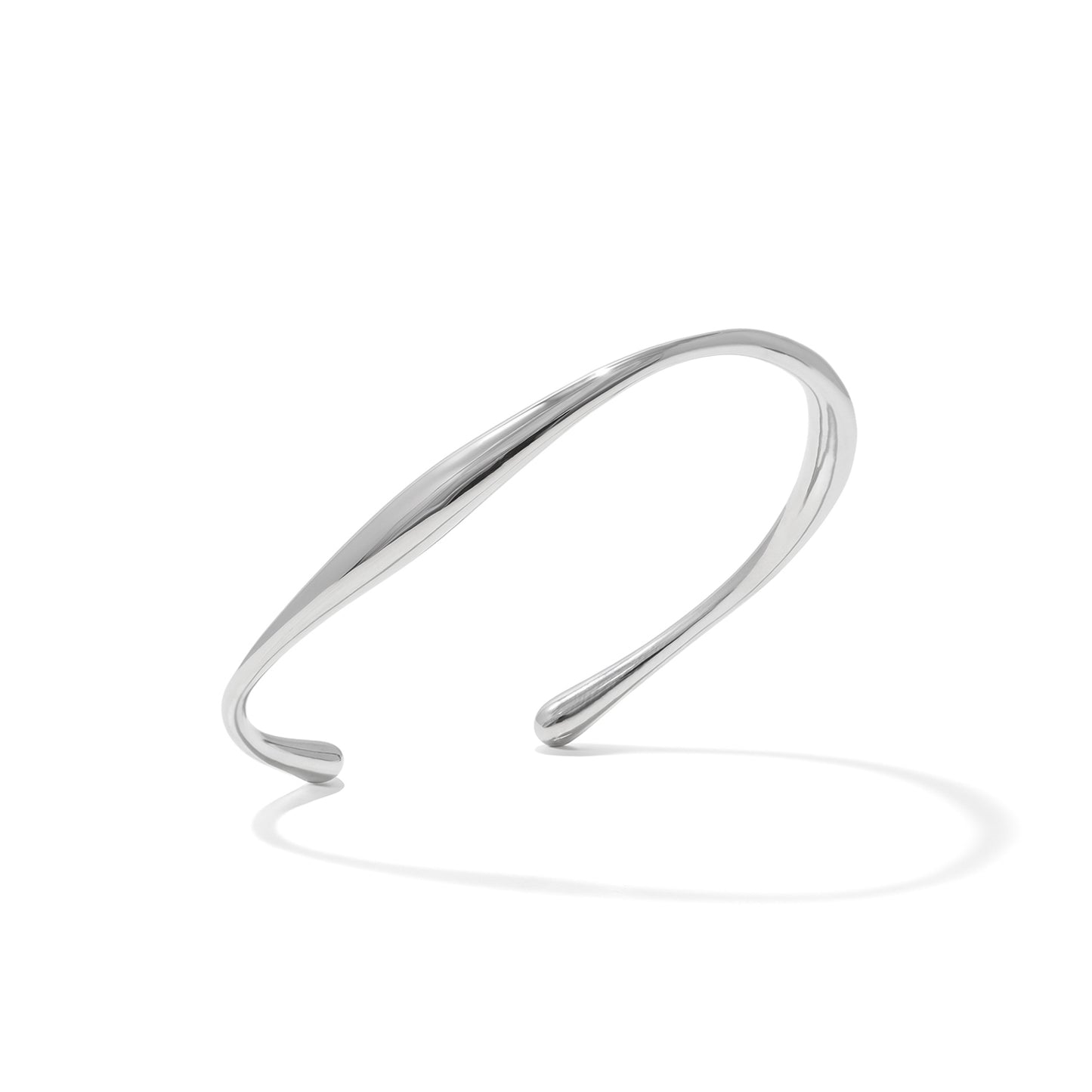 Organic Dome Cuff Bracelet - Silver