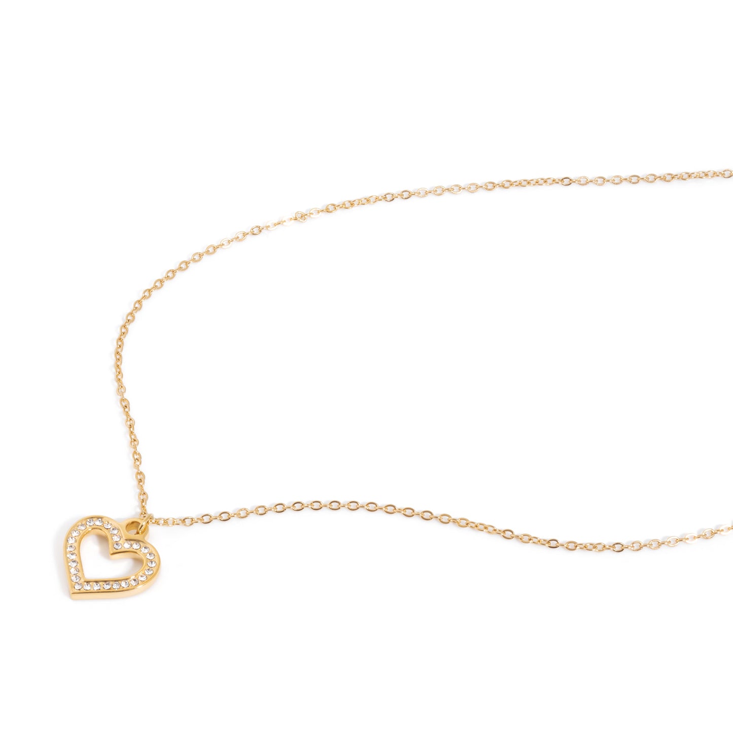 Pave Heart Pendant Necklace