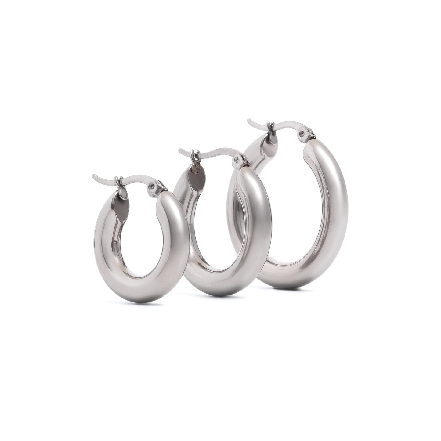 Silver Classic Hoop Earrings