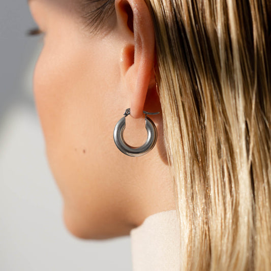 Silver Classic Hoop Earrings s1