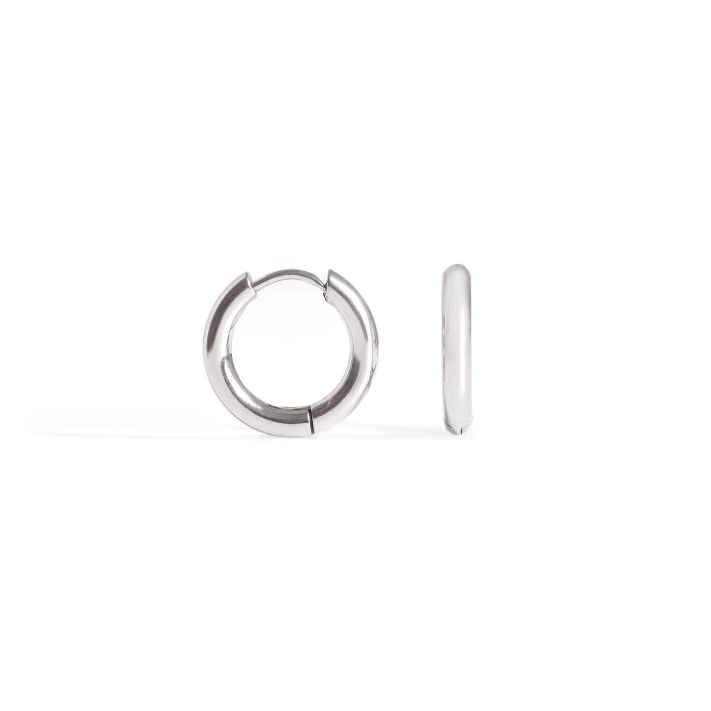 Silver Feather Hoop Earrings s