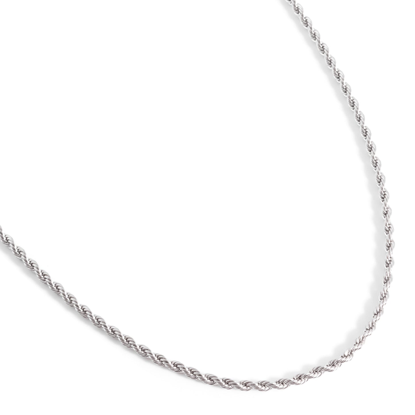 Silver Rope Chain Necklace