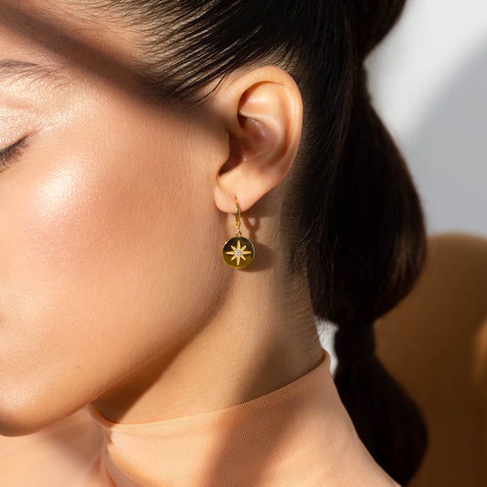 Star Coin Huggie Earrings 1