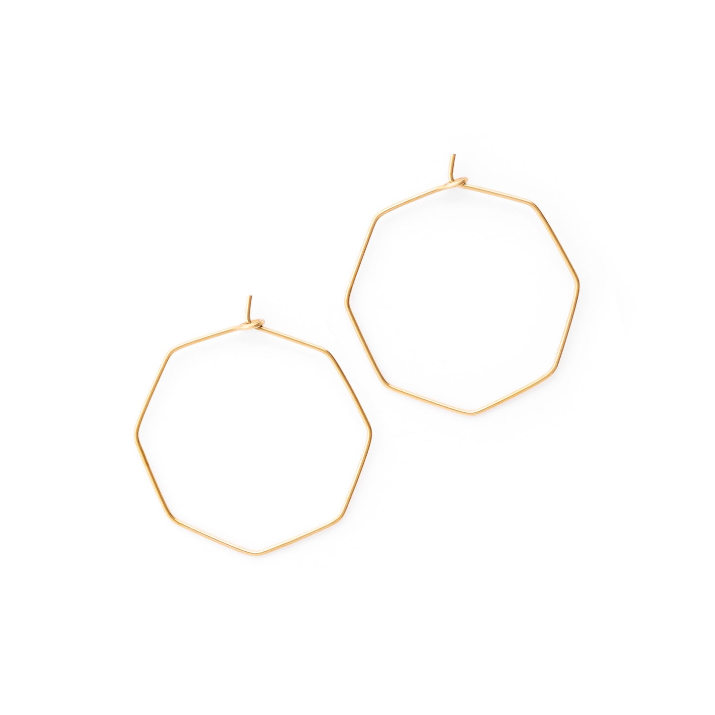 Hexagon Hoop Earrings