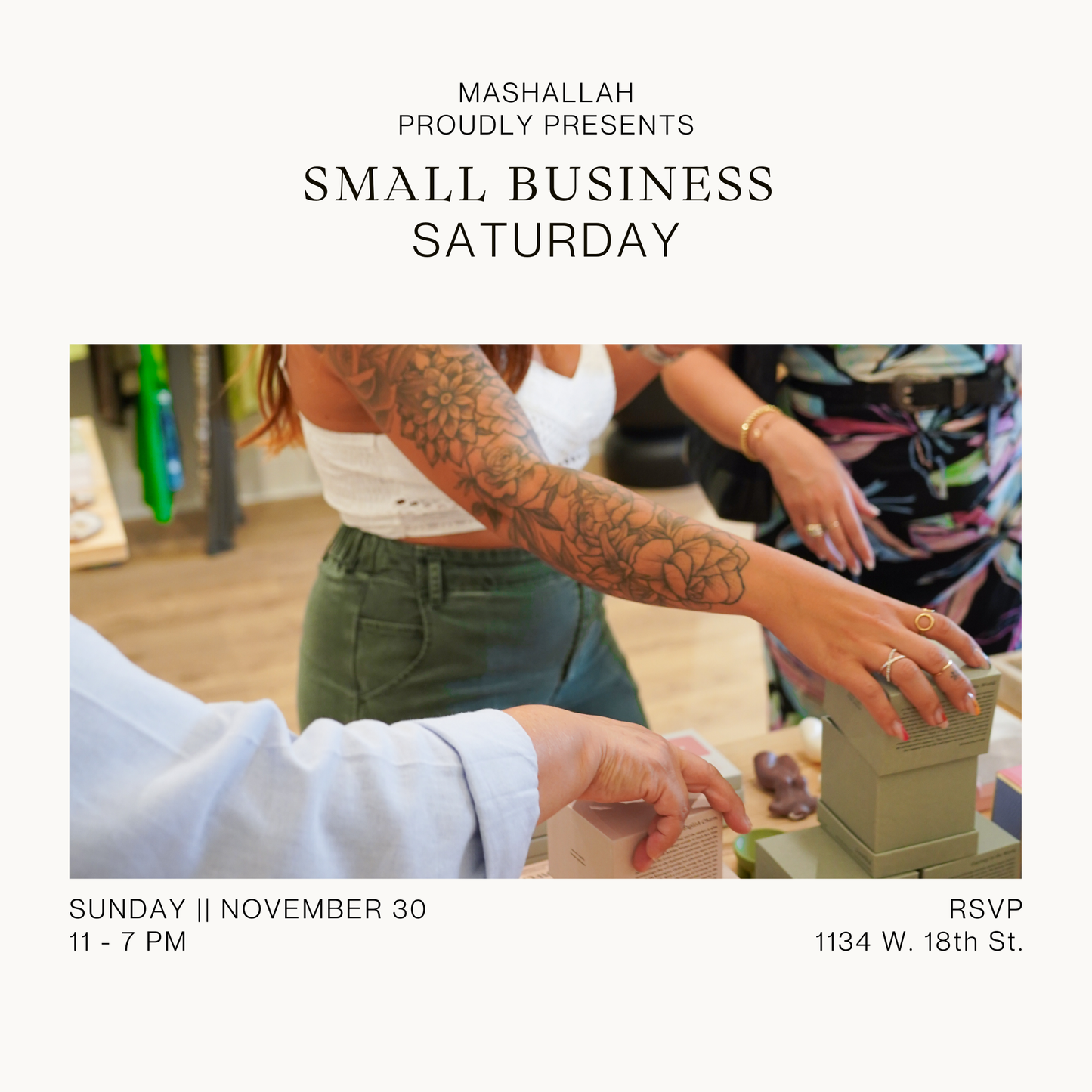 Small Business Saturday || November 30