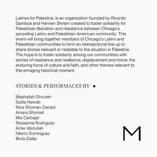 Storytelling || LatinX for Palestine || August 9