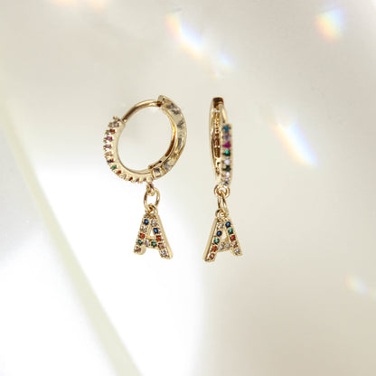 Monogram Huggie Earrings