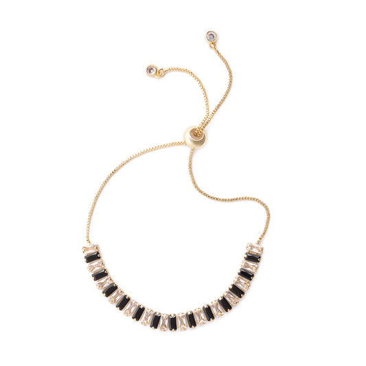 Baguette Tennis Bracelet - Black