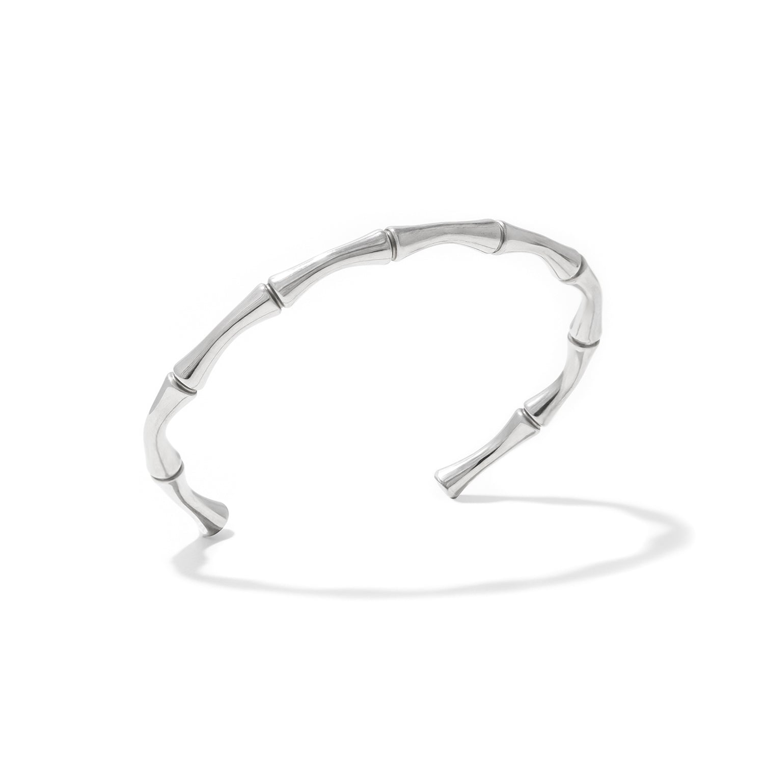 Bamboo Cuff Bracelet - Silver