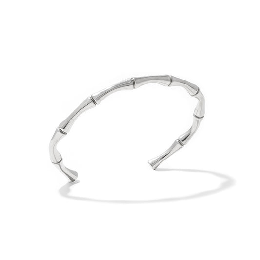 Bamboo Cuff Bracelet - Silver