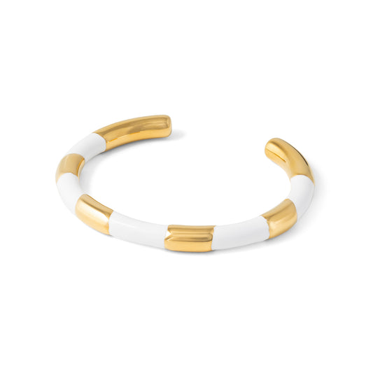 Bamboo Cuff Bracelet - White