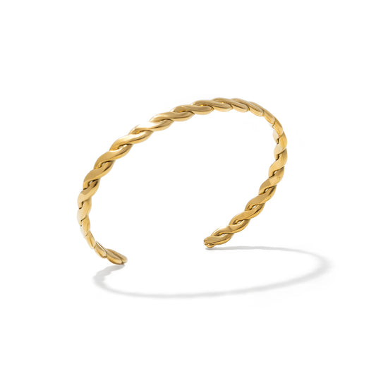 Braided Cuff Bracelet - Gold