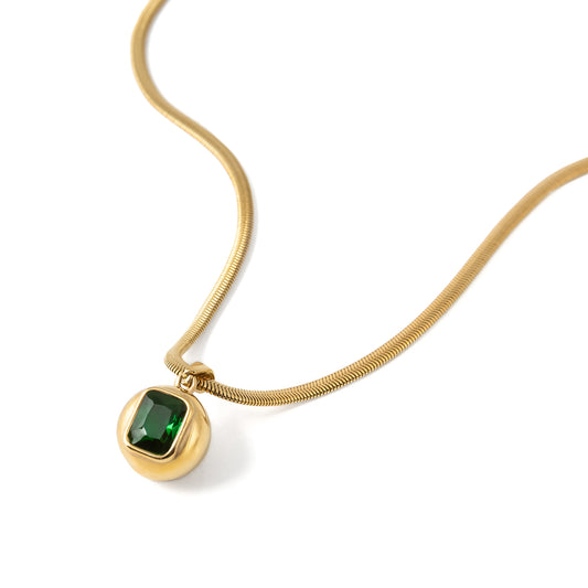 Coil Necklace Emerald