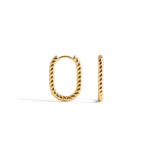 Coil U Hoop Earrings