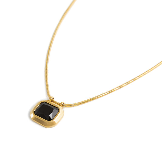 Dome Statement Necklace - Black