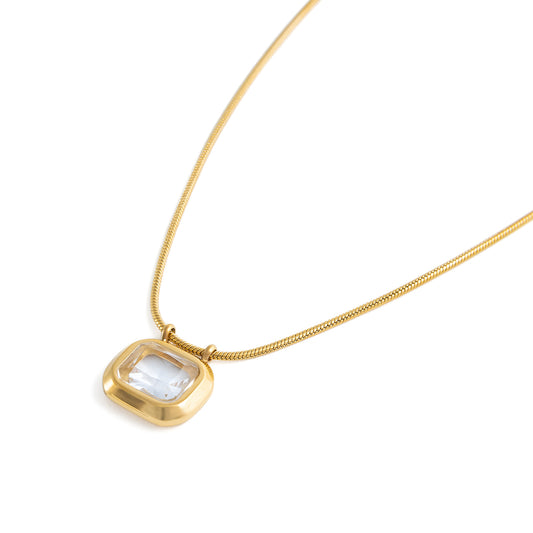 Dome Statement Necklace - Clear