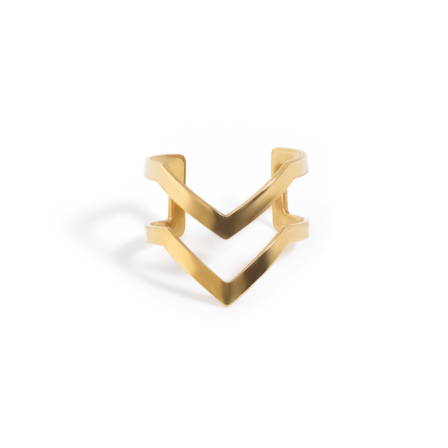 Double Chevron Ring
