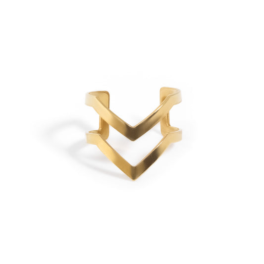 Double Chevron Ring