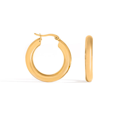 Gold Classic Hoop Earrings l