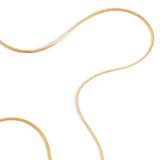 Gold Dainty Curb Chain Necklace