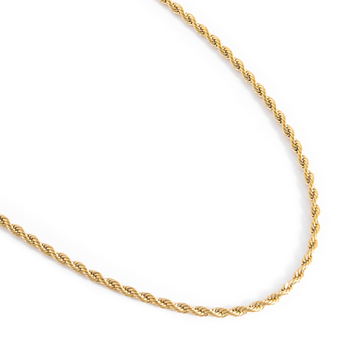 Gold Rope Chain Necklace