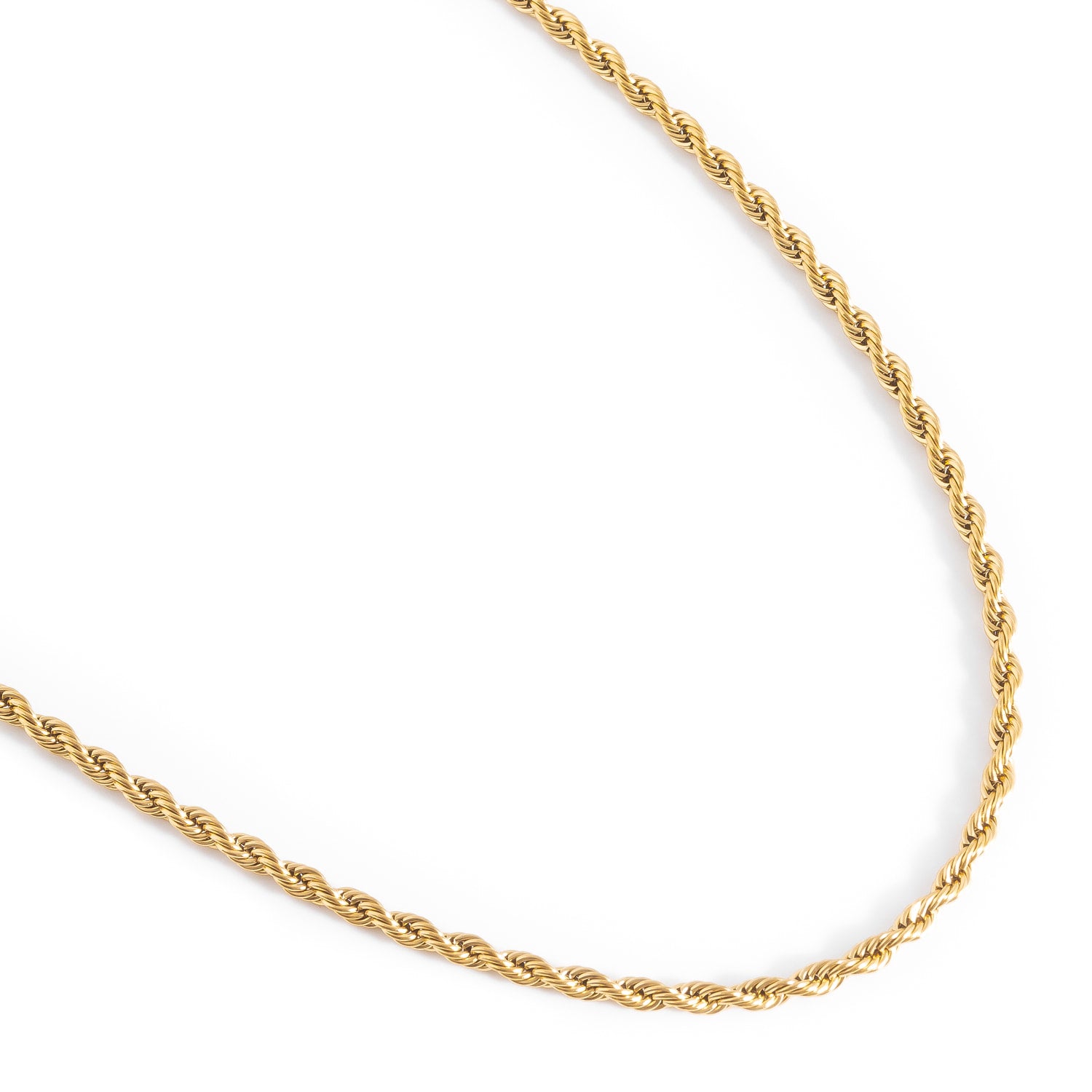 Gold Rope Chain Necklace