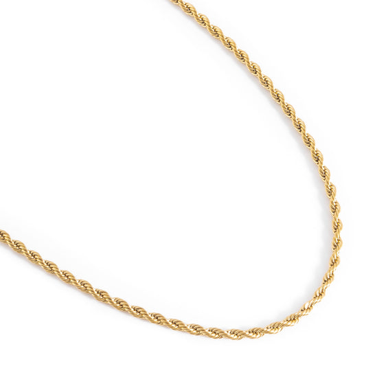 Gold Rope Chain Necklace