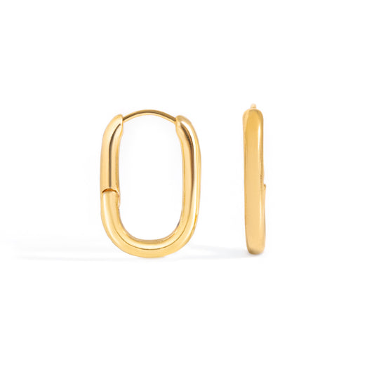 Gold U Hoop Earrings