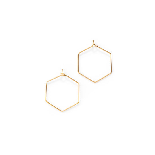 Hexagon Hoop Earrings