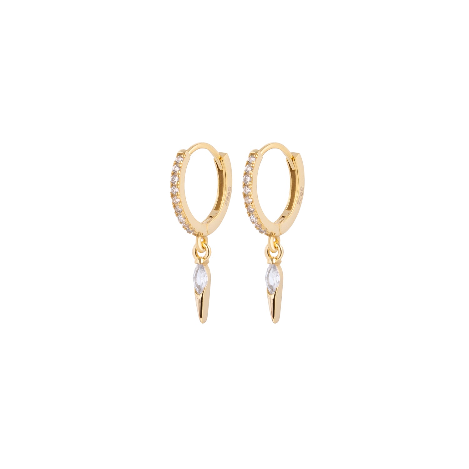 Icicle Hoop Earrings - Clear