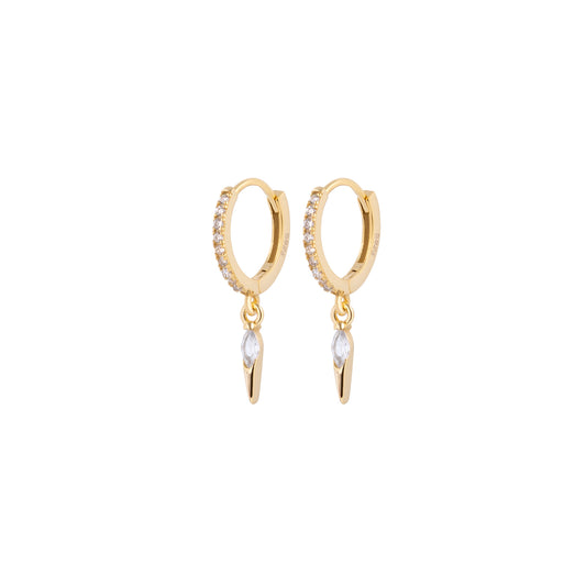 Icicle Hoop Earrings - Clear