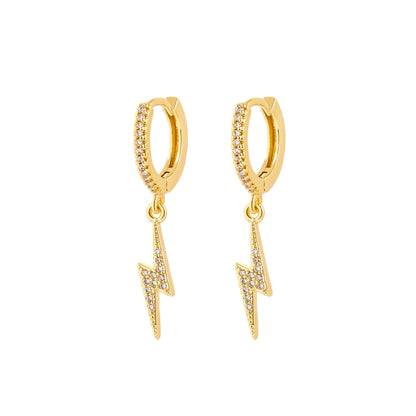 Lightning Bolt Huggie Earrings