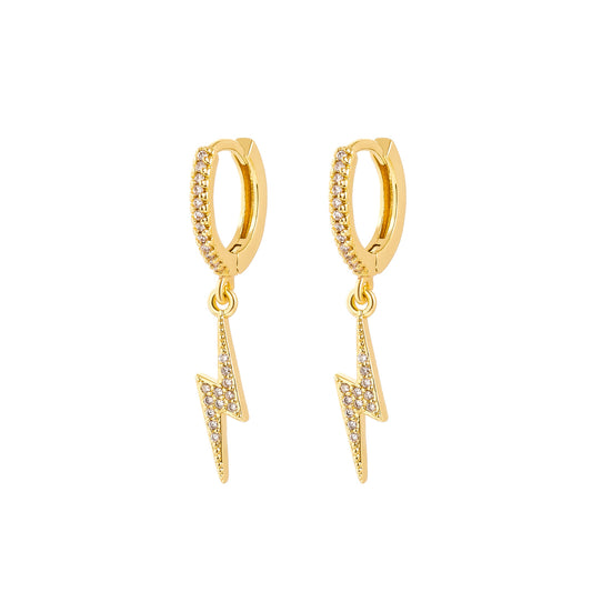 Lightning Bolt Huggie Earrings