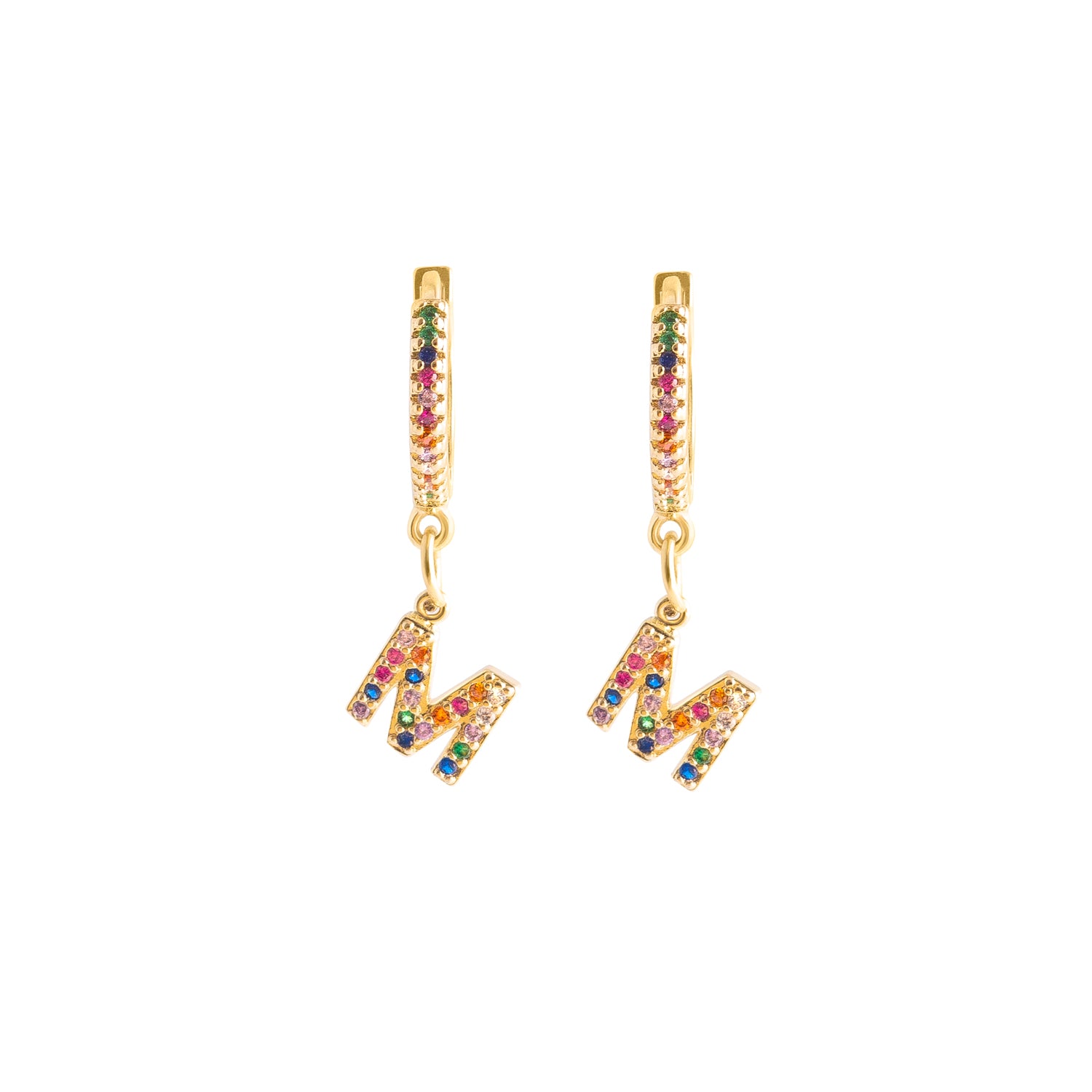 Monogram Huggie Earrings