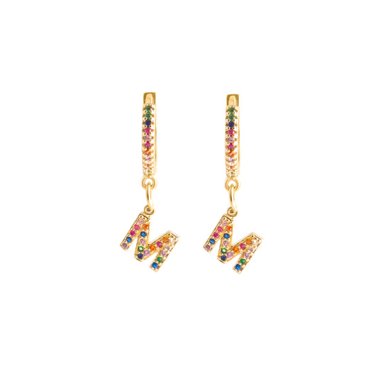 Monogram Huggie Earrings