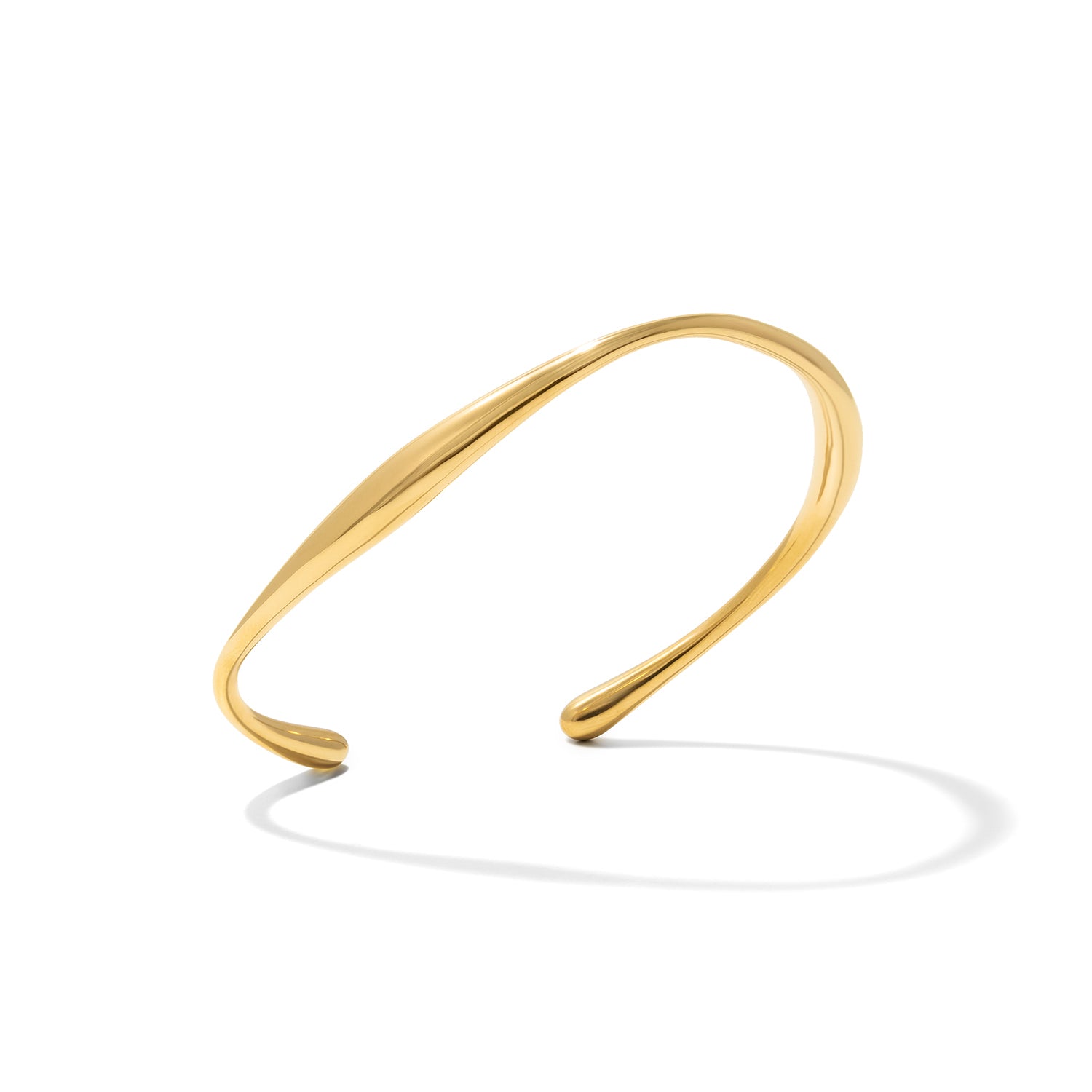 Organic Dome Cuff Bracelet - Gold