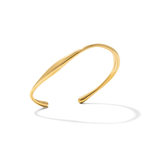Organic Dome Cuff Bracelet - Gold