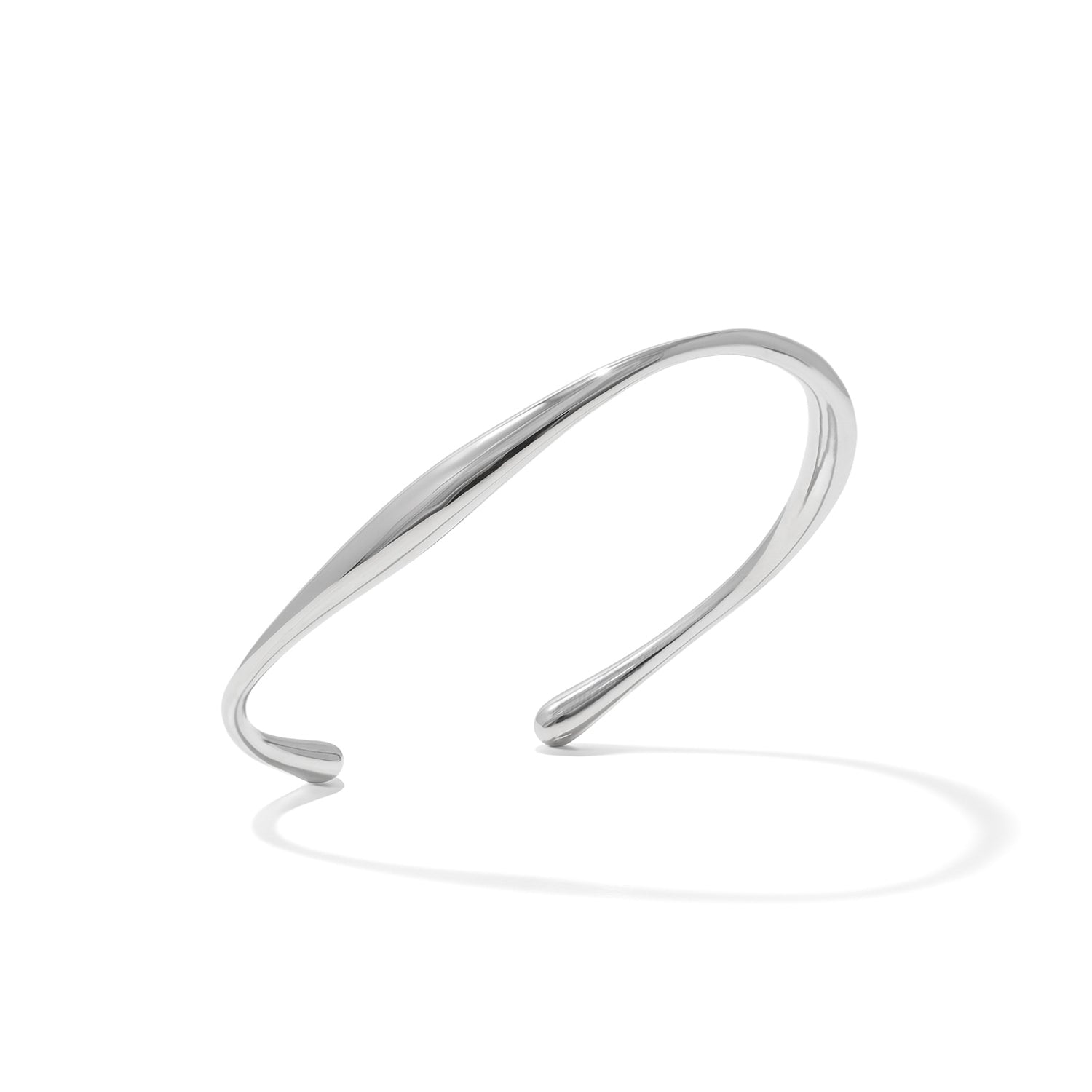 Organic Dome Cuff Bracelet - Silver