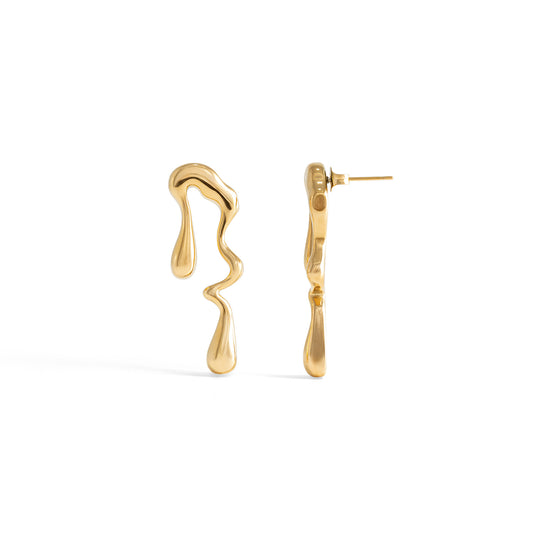 Organic Dome Drop Earrings