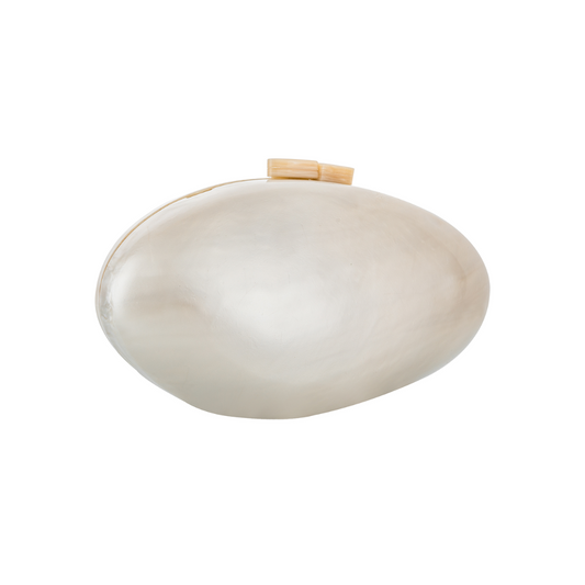 A pearl moment. This embellished clutch is your go-to for elegant nights and statement style.