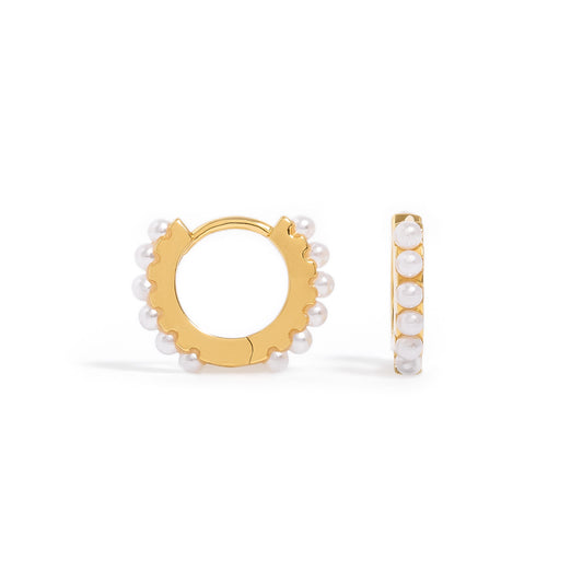 Pearl Hoop Earrings
