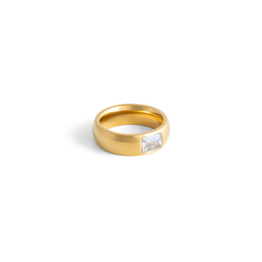 Satellite Emerald Cut Ring