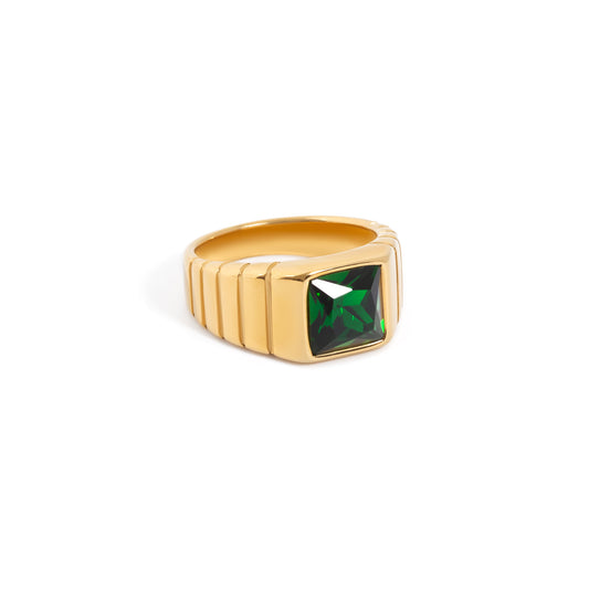 Signet Ring - Emerald
