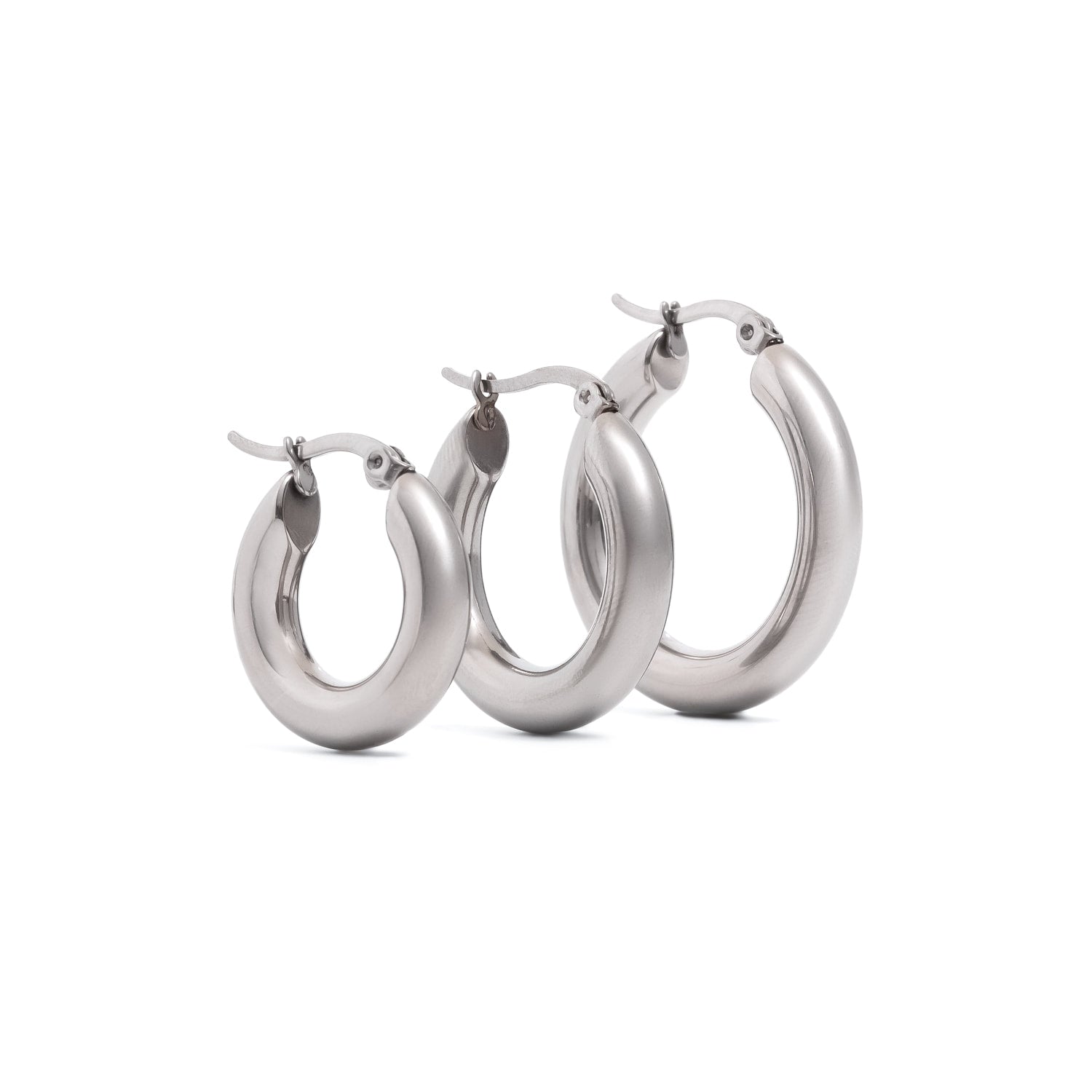 Silver Classic Hoop Earrings